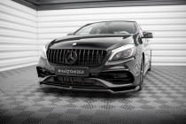 Mercedes A-Klass AMG-Line W176 Facelift 2015-2018 Frontläpp / Frontsplitter V.1 Maxton Design